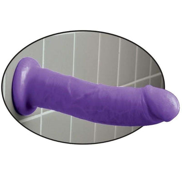 Dillio con base a ventosa viola ipoallergenico in gomma 20 cm